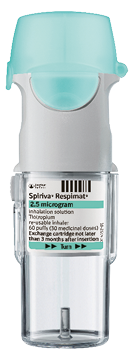 SPIRIVA Respimat (tiotropium) inhaler with cartridge and blue lid