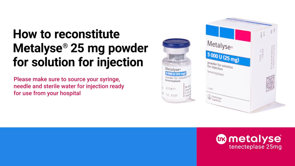 Metalyse 25 mg (tenecteplase) reconstitution video