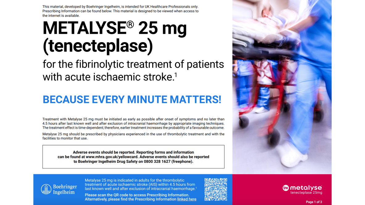 Metalyse 25 mg (tenecteplase) reconstitution guide 