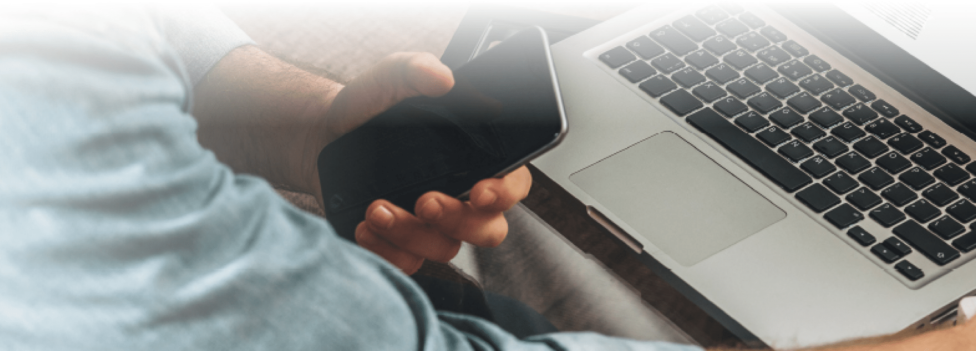 A man using a laptop