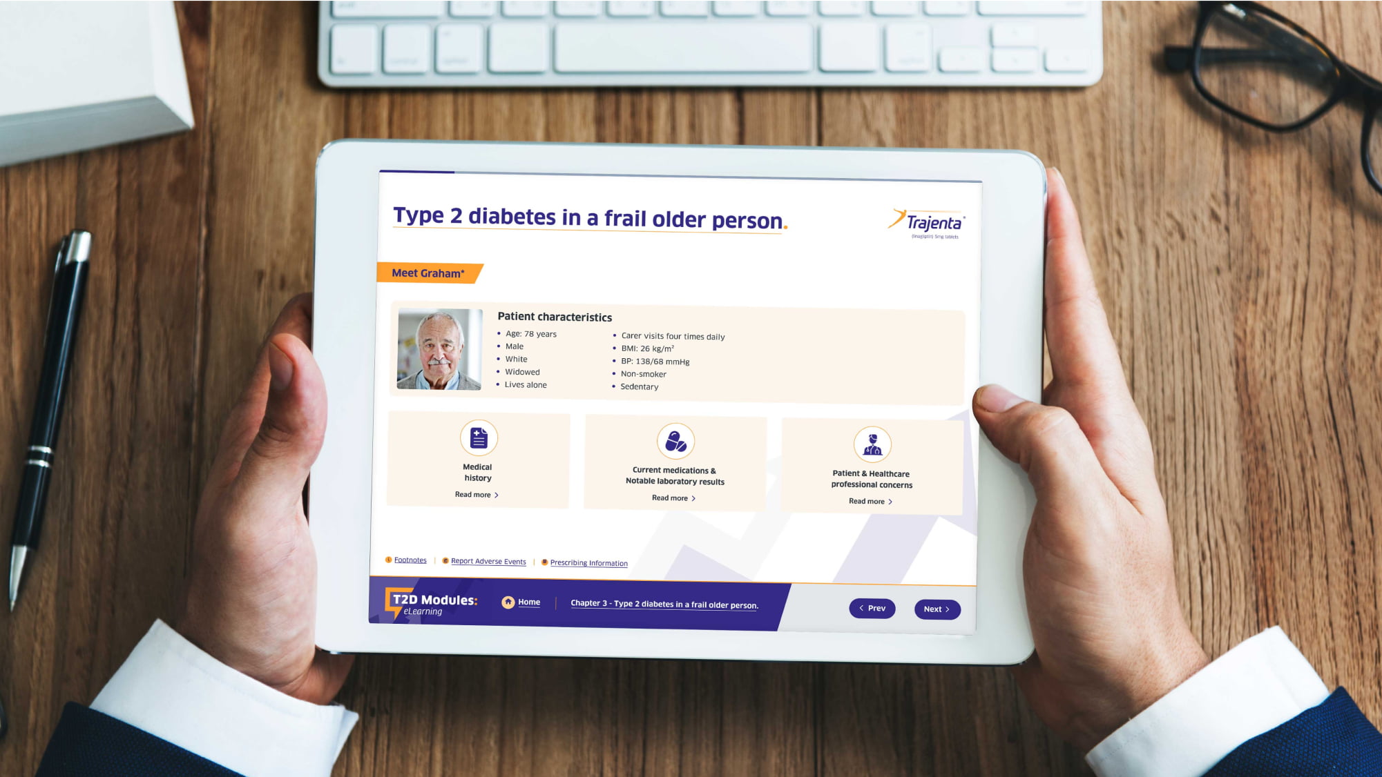 eLearning module: Type 2 diabetes in a frail older person