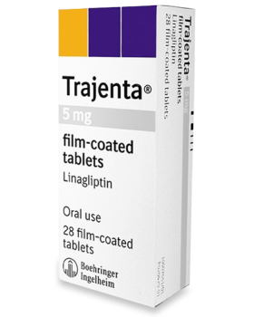 TRAJENTA® (linagliptin) 5mg tablets pack shot